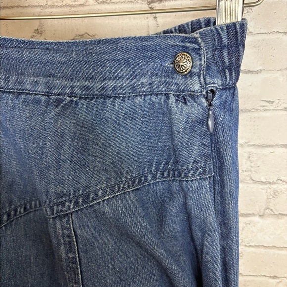 Vintage Southwest Canton Denim Basque Waist A line Maxi Skirt - Picture 5 of 6